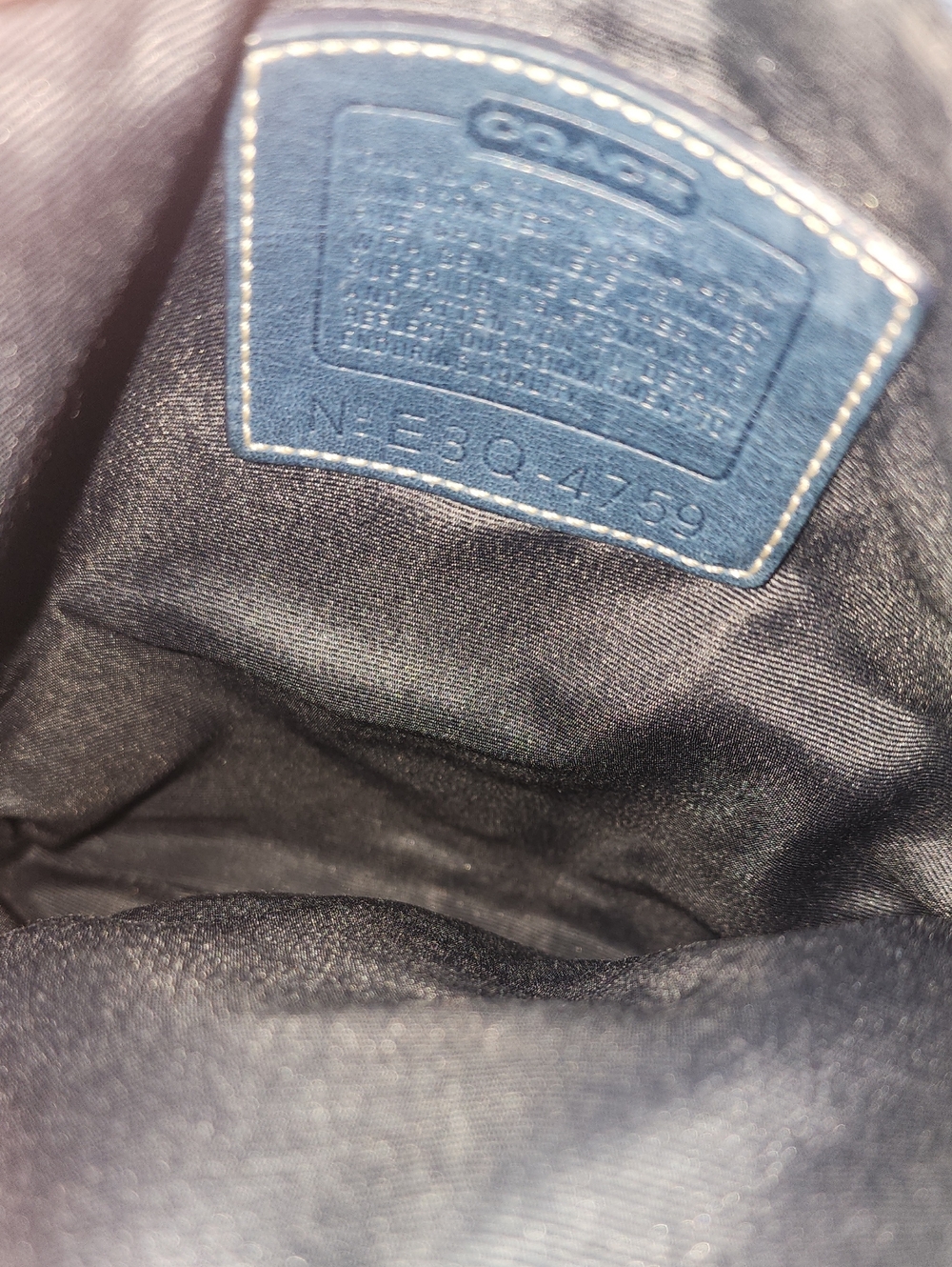 Coach Suede Crossbody Bag Buckle Gray Blue Style 4745 - Picture 13 of 16